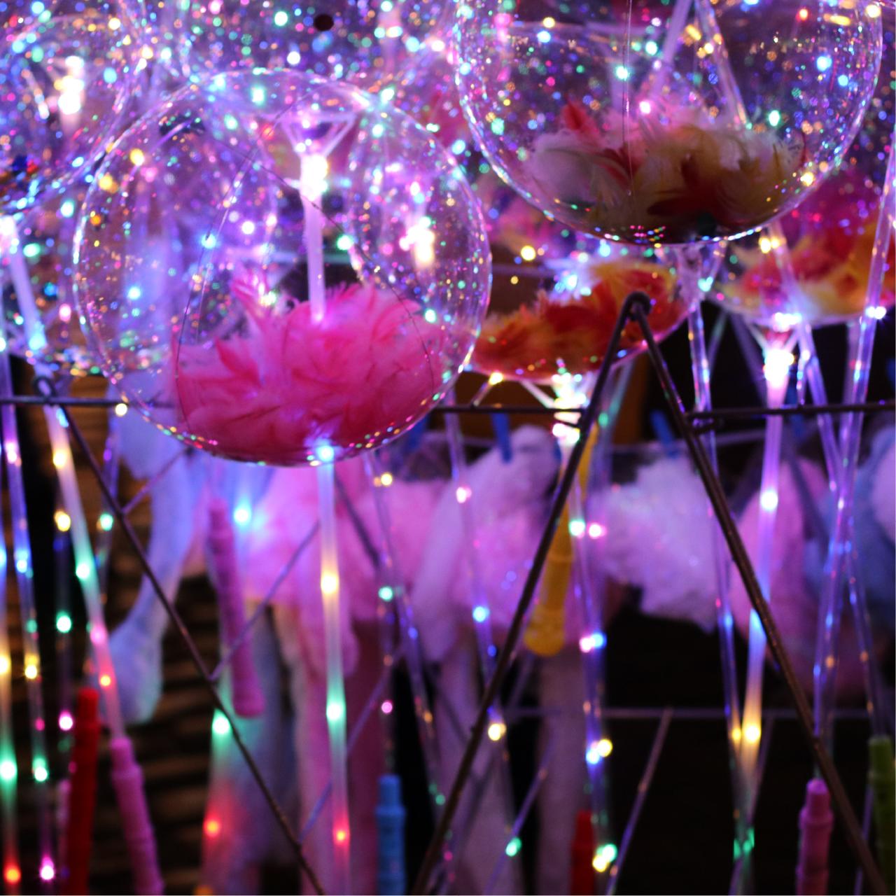 Decoración con globos LED